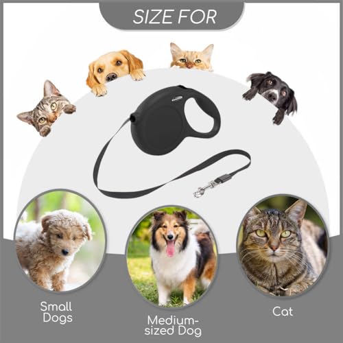 Ausziehbare Leine für Hunde,Rollleine Hundeleine 5m,Leine Hundeleine Einziehbar,Hundeleine für Hunde,Hundeleine Ausziehbar mit Griff,Dog Leash,Verhedderungsfreie Ausziehbare Hundeleine
