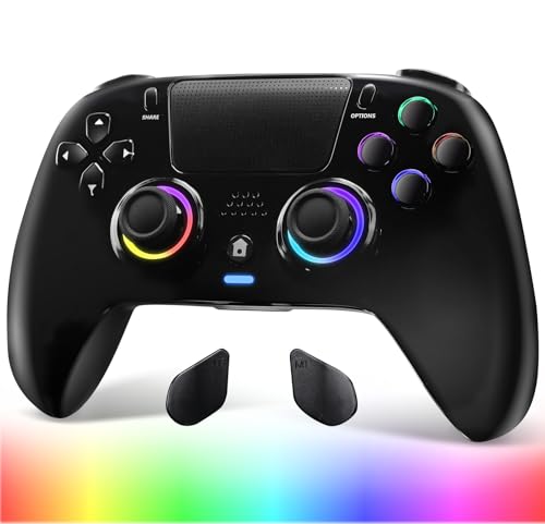 Caratteristiche Principali: motori a doppia vibrazione integrati, sensore di movimento a 6 assi, touchpad e barra luminosa integrata, per un'esperienza di gioco fantastica. Altoparlante integrato, jack per cuffie da 3,5 mm. Quando sei collegato al jack delle cuffie, puoi comunicare con i tuoi compagni di squadra attraverso il microfono per ottenere una perfetta coordinazione e vincere la partita. Cattura e condividi contenuti senza problemi utilizzando i pulsanti SHARE.