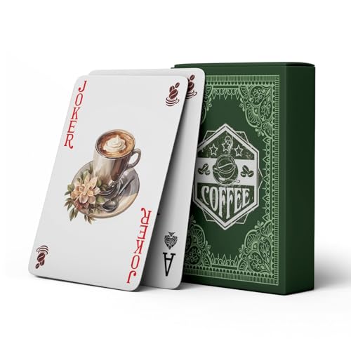 Baraja de Poker Retro Estilo Coffee Theme Verde