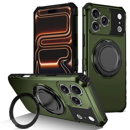 Coque iPhone 17 Pro Max évitez les chutes avec le support silicone rigide vert