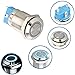 Thlevel 6Pcs Interruptor de Botón de Enganche Autoblocante con LED 12V 12mm...