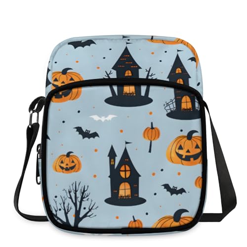 Mini Lightweight Crossbody Bag Casual Halloween Style Pattern Shoulder Handbag Design Portable Small Backpack Trvel