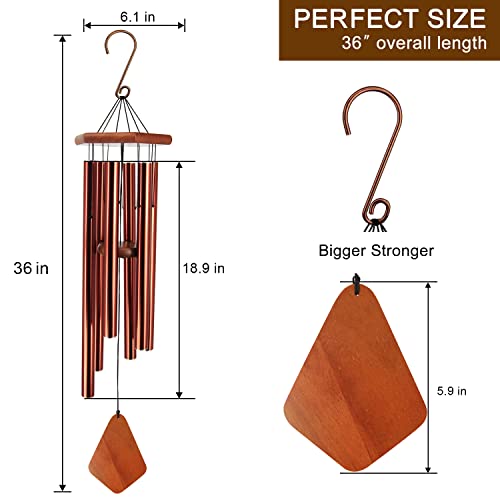 Astarin Wind Chimes Outdoor Large Deep Tone, Large Windchimes For Outside With 6 Tubes Tuned Relaxing Melody,Memorial Wind Chimes For Mom Dad,Sympathy Gifts, 36" #TOP5