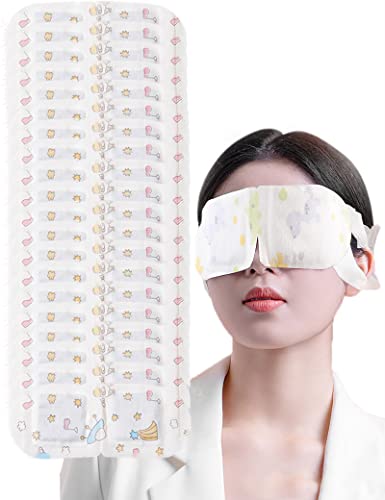 GNAYOAHLI 20 Packs Steam Eye Masks To Relieve Dry Eyes Disposable Self-Heating Eye Masks To Remove Dark Circles And Relieve Eye Fatigue And Swelling (Unscented)