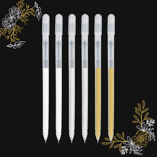 SMOOTHERPRO White Gold Silver Gel Pen Set, Multicolor, 0.6mm