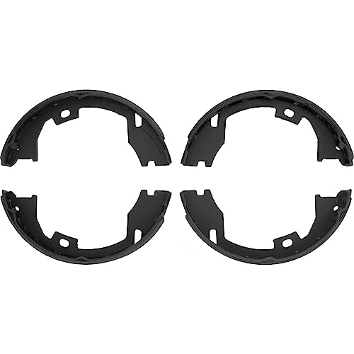 Image of Detroit Axle - Front Ceramic Brake Pads + Rear Semi-metallic Brake Shoes Kit Replacement for Ford F-250 F-350 F-450 Super Duty - 6pc Set