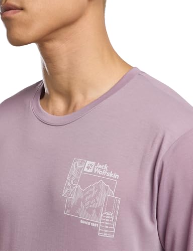 Jack Wolfskin Herren Vonnan Graphic M T-Shirt, Explore Wild Blossom, L EU