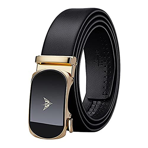 VANNANBA Leather Ratchet Belts for Men Automatic Buckle Casual Belt,with Gift Box