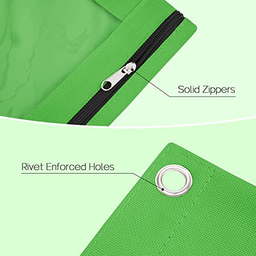 Sooez Pencil Pouch For 3 Ring Binder, 2 Pack Binder Pencil Pouch With Clear Window Pencil Bags With Zipper & Reinforced Grommets, Pencil Case For Binder Blue & Green #TOP4