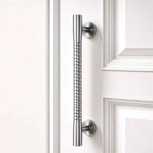 Image of VOLO Main Door Pull Push Handle for Main Entry | Interior Exterior Use | Modern Home Office Door Hardware Pull Handle | (Silver Satin, 8 Inch (200MM), Pack of 1 Piece (K-59))