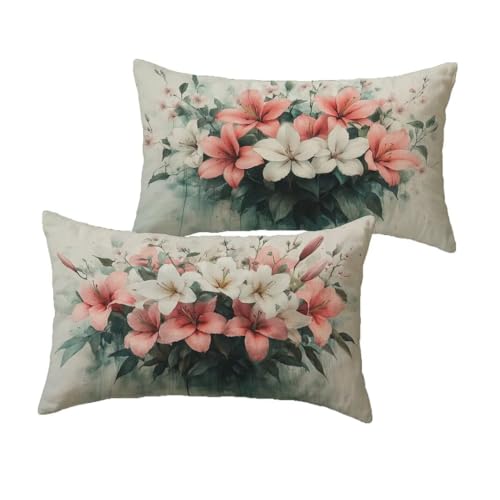 Housse de coussin imperméable aspect lin avec fermeture éclair cachée pour l'extérieur - 2