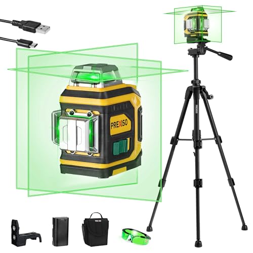 PREXISO Rechargeable Self Leveling Green Laser Level with Tripod - image 1