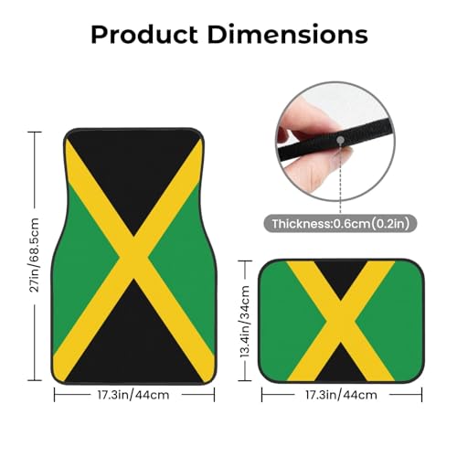 Tapis de voiture Jamaïque universels antidérapants pour SUV et berline - 4