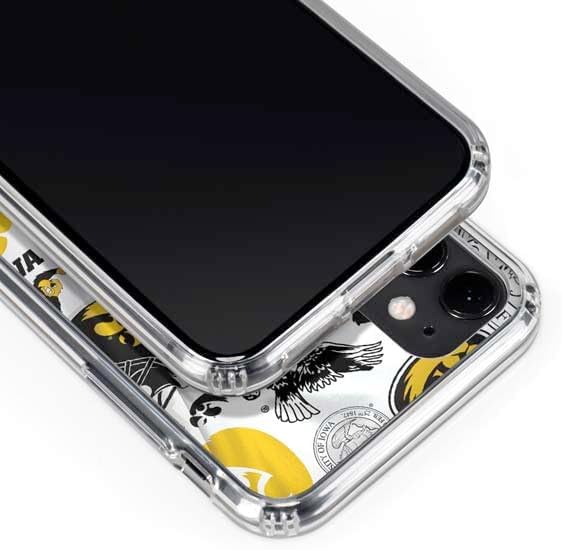 Skinit Clear Phone Case Compatible with iPhone 11 - Officially Licensed University of Iowa Hawkeyes Pattern Design