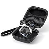 For YEAHYO T19 収納ケース 保護カバー【SHANCHI】ヘッドホン収納ケース 大容量設計 防衝撃・耐圧・撥水 3重プロテクション EVA強化外殻+綿内層+メッシュポケット付 収納ポーチ (ブラック)