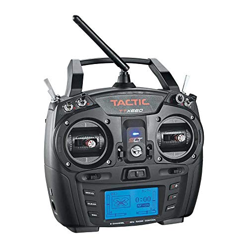 Tactic TTX660 2.4Ghz 6-Channel SLT Digital Computer Radio Transmitter for RC Aircraft (TX Only), Black