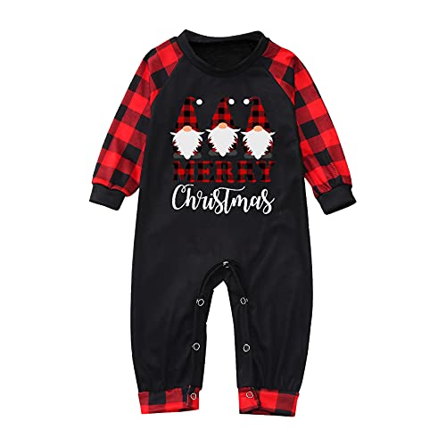 Family Christmas Pajama Matching Set Plaid Marry Christmas Cute Print Raglan Sleeve Crewneck Tee and pants Loungewear2