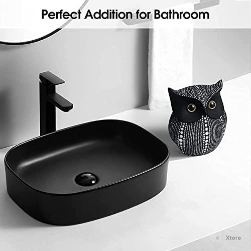 Xtore® Modern Classy Lucky Owl Resin Art Figure Showpiece -(Pack of 1, Black)