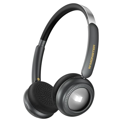 Monster N-Tune MINI 01 Wireless On-Ear Headphones - Bluetooth 6.0 Wireless Audio Gear, 50-Hour Continuous Playback, Ergonomic & Lightweight Construction, Hands-Free Telephony (Black)