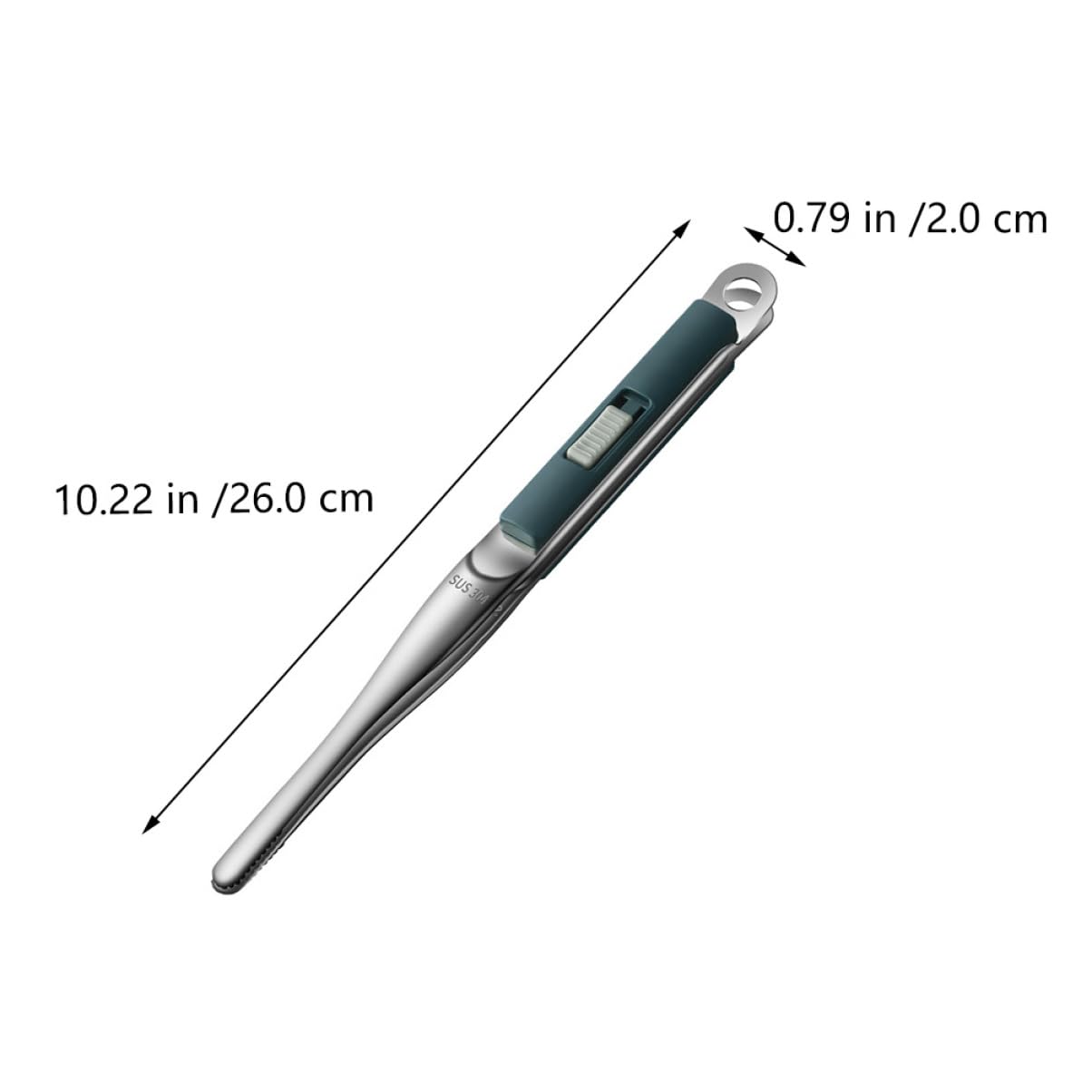 SOLUSTRE 1Pc Stainless Steel Food Clamp with Serrated Edge Bbq Tongs for Grilling Food Clip for and More for Home Restaurant and Outdoor