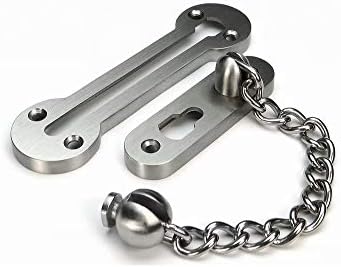 VIBORG Solid SUS304 Stainless Steel 3MM Extra-Thick Casting Heavy Duty Door Chain External Front Door Restrictor Limiter Security Lock Safety Guard Chain for Wooden and UPVC Doors EK-07A