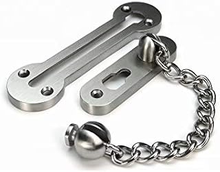 VIBORG Solid SUS304 Stainless Steel 3MM Extra-Thick Casting Heavy Duty Door Chain External Front Door Restrictor Limiter Security Lock Safety Guard Chain for Wooden and UPVC Doors EK-07A