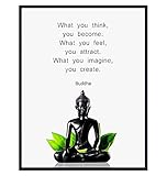 Zen Meditation Wall Art & Decor - LARGE 11x14 - Inspirational Quote - Namaste Wall Decor - Spiritual...