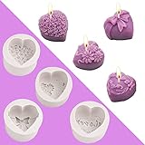 ✩【4 Patrones Diferentes】 El molde de silicona para jabón tiene la forma de un corazón como un todo. Cada molde de jabón en forma de corazón contiene cuatro patrones diferentes. Cada patrón es muy delicado. Estos cuatro patrones son tres flores respectivamente. Flores, hortensias, flores LOVE, lazos. Cada patrón tiene un atractivo diferente, y puede elegir su patrón favorito para hacer elementos de acuerdo con la situación real.