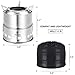 TOMSHOO Camping Stove, Portable Folding Windproof Wood Burning Stove Compact Stainless Steel Alcohol Stove Outdoor Camping Hiking Backpacking Picnic BBQ