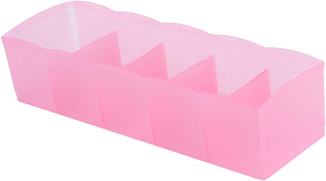 Multi-function Transparent Purple Underwear Storage Grid Organizer for Socks Ties and Accessories Eco-friendly Drawer Separator for Closet and Desk Organization