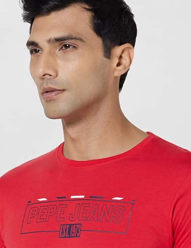 Image of Pepe Jeans Men T-Shirt|Cotton|Slim Fit