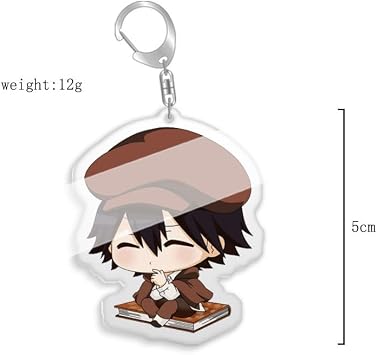 Bsd Keychain Anime Bungou Stray Dogs Chuuya Nakahara Dazai Keychain Acrylic 10pcs, A, Default