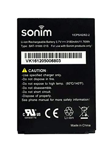 Sonim XP3 XP3800 Standard Battery OEM Sonim Lithium Ion Battery BAT-01500-01S Sonim XP3 XP3800 Standard Battery OEM Sonim Lithium Ion Battery BAT-01500-01S