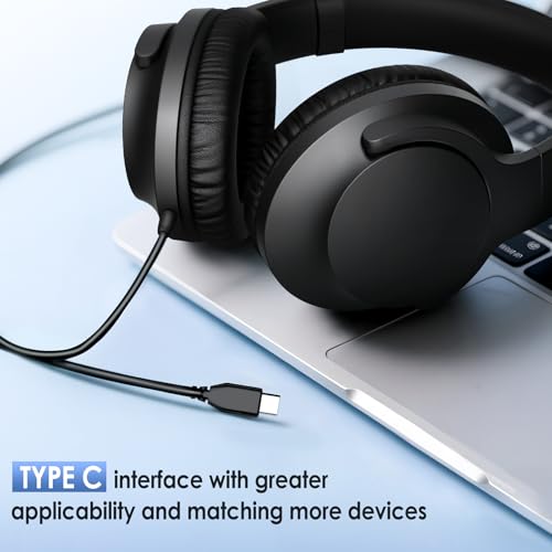 VkingMoR USB C Over Ear Headphones Wired with HD Mic for School by VkingMoR - Used condition - Image 4