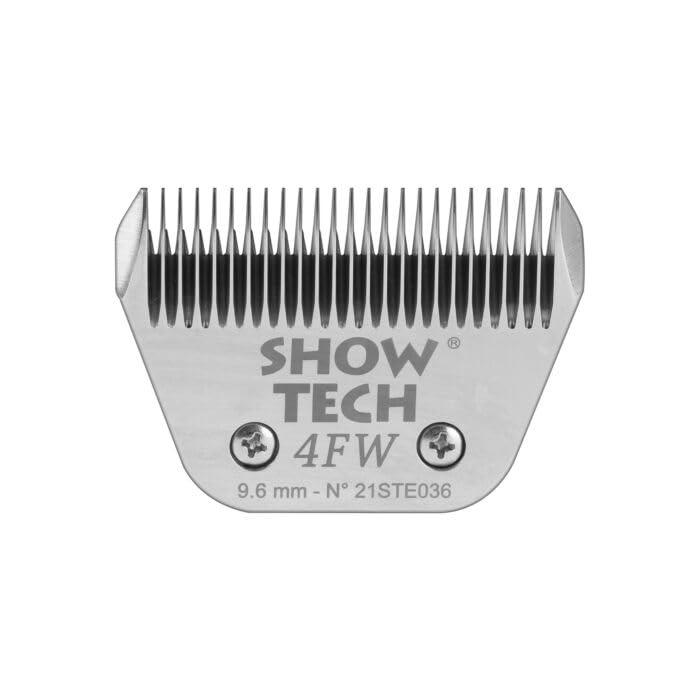 Show Tech Pro Wide Snap-on Clipper Blade - Wide Width for Larger Breeds - Ultra-Fine Finish - Carbon Steel - #4FW