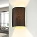 Produktbild Wandleuchte Stoffschirm in Braun Schlafzimmer Wohnzimmer Flur B:20 cm E27 max. 60 W blendarme Up & Down Wandlampe Modern ALICE