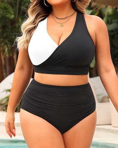 Tempt Me Plus Size High Waisted Bikini - Women Two Piece Swimsuit Tummy Control Bathing Suit 2025 Swimwear3