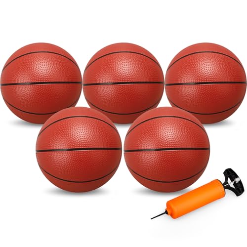 Image of 9.8 inchBasketball Bouncy Ball for Kid Adult Teen, Soft Ball for Basketball Hoop Trampoline, Size 7 PVC Waterproof Basketballs for Swimming Pool, Sports Toy for Indoor Outdoor Water Pool Games Party