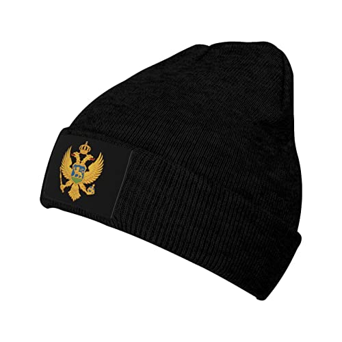747 Unisex Beanie Winter Mütze Wappen Von Montenegro Schädel Cap Leichtem Beanie Mütze Grobstrick Wintermütze Für Skifahren Herren Damen