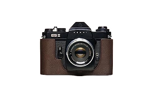 Housse Pentax ES II en cuir marron pour vos reportages photo de rue