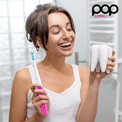Pop Sonic Usb Charge Anywhere Toothbrush (Pink) - Rechargeable Toothbrush W/Up To 40,000 Brush Strokes/Minute -Long-Lasting Dupont Nylon Bristles -Teens & Adult Toothbrush With Quadrant Pacer #TOP2