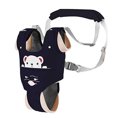 Ocanoiy Baby Walking Harness Handheld Baby Walker Assistant Belt Toddler Infant Walker Safety Harnesses Standing Up Walking Learning Helper With Detachable Crotch for 9-24 Month (Dark Blue) - Image 3