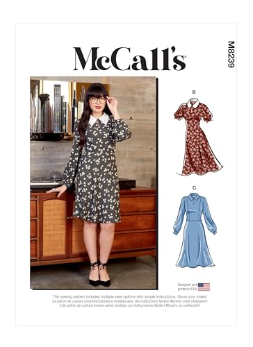 Patron de couture robe femme McCall's M8239F5 patron de robe été fluide et chic