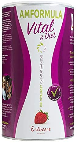 AMFORMULA® Vital & Diet Erdbeere 490g, Mahlzeitenersatz Shake, hochwertige Inhaltsstoffe, Trinkmahlzeit Cover