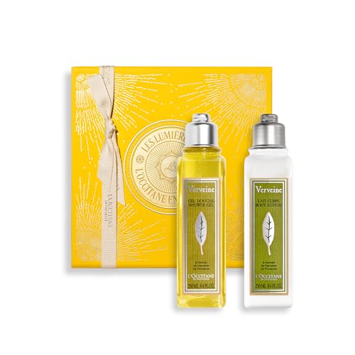 L'OCCITANE Verbena Body Care Collection, Citrus Scented Shower Gel & Body Lotion Duo, Premium & Clean Beauty Bath & Body Gift Set for All