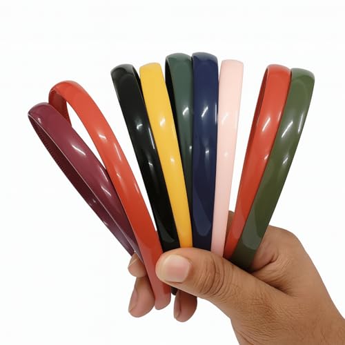 Image of ANNACREATIONS Anna Creations 12 Pc Plastic Hair Bands Girl Women-Multi-Colour (One Size), Multi Color