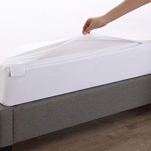 EXQ Home Mattress Cover Waterproof Mattress Protector Twin XL Size 6-Sided Zippered Mattress Encasement Fits 9-12 inch