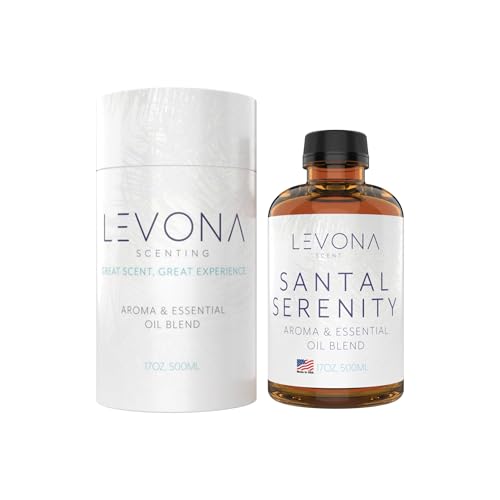 Levona Scent Santal Serenity Essential Oil: Notes of Sandalwood, Papyrus & Amber - aromatherapy oils for hotel, home and office - Fragrance oil for diffusers & Humidifiers - Home Luxury Scents -500 Ml