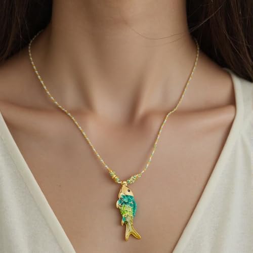 Collier chaîne corde poisson acier inoxydable anti rouille
