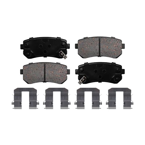 Image of Detroit Axle - FWD Brake Pads for 2010-2011 Hyundai Tucson, 2011 Kia Sportage, Front and Rear Ceramic Brake Pads w /Hardware Replacement